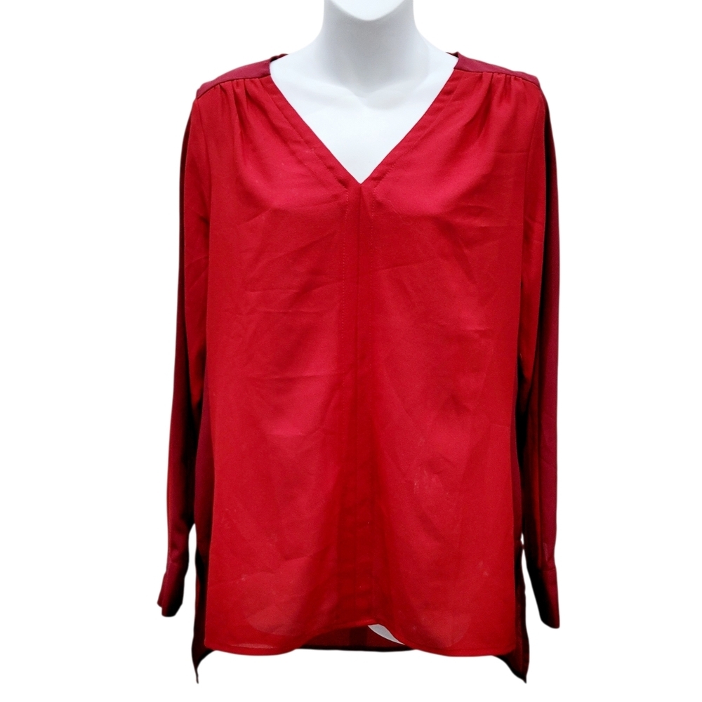 2/$20 Ricki's Red Sheer Top Blouse Size: 8